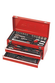 JOGO FERRAMENTAS KAJIMA C/ MALETA METAL 90 PEÇAS